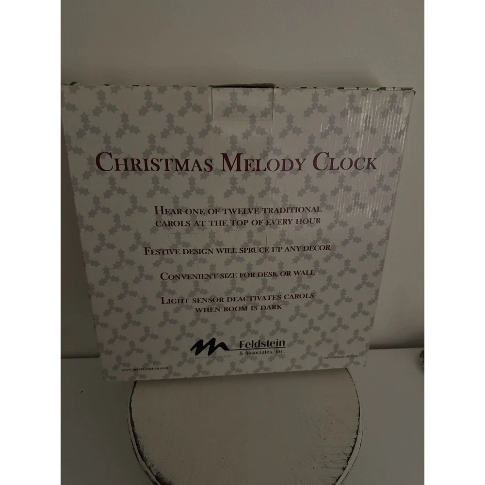 Mark Feldstein Christmas Melody Musical Christmas Wall Clock Vintage Jerry Schur